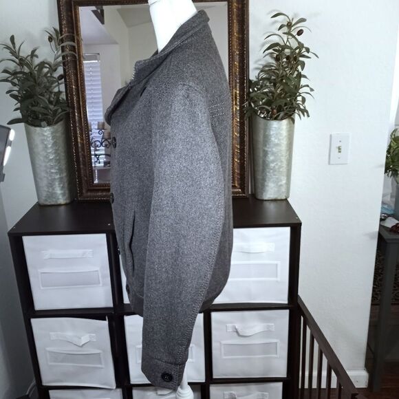 H&M GRAY MENS COAT SZ.38R EUC - Picture 3 of 6